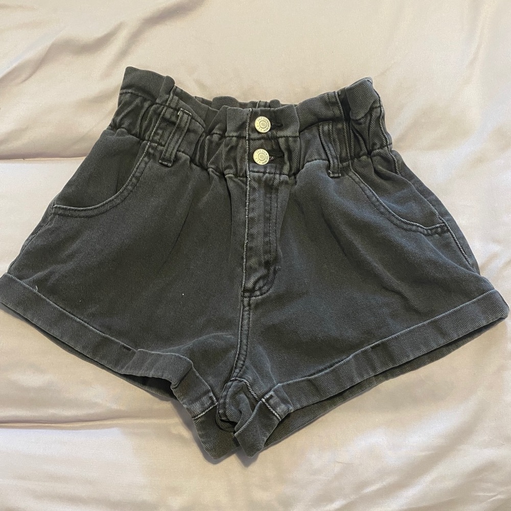 pacsun black jean shorts